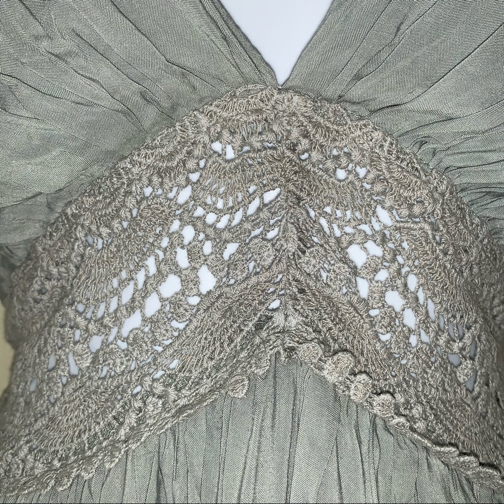 Miss Avenue Dress Hi-Low Gray Empire Waist Tie Back at Neck - Picture 9 of 13